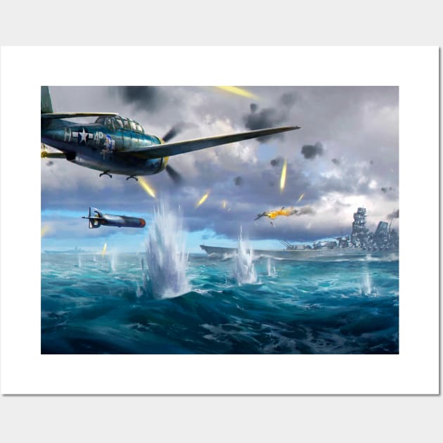 Naval Battle Wall Art by Aircraft.Lover